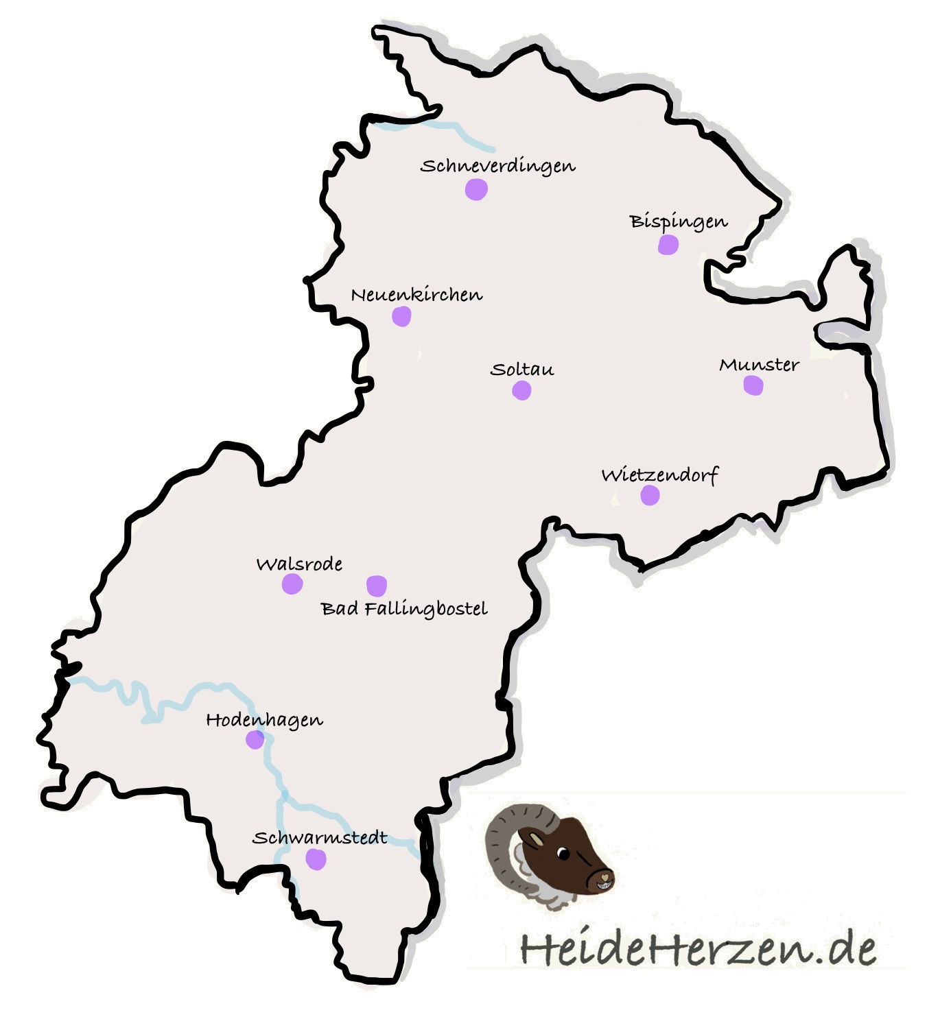 Karte vom Heidekreis